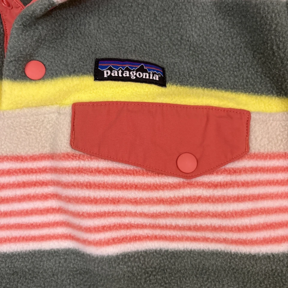 Pullover Patagonia Synchilla Snap T polar a rayas XS extra pequeño Foto 4 de 4