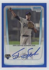 2011 Bowman Draft Chrome Prospects Blue Refractor /150 Cory Spangenberg Auto 0m8