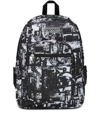Sac à Dos d'école Freethink, Noir Gris, garçon, Sac à Dos Double Compartiment... - Photo 1/4