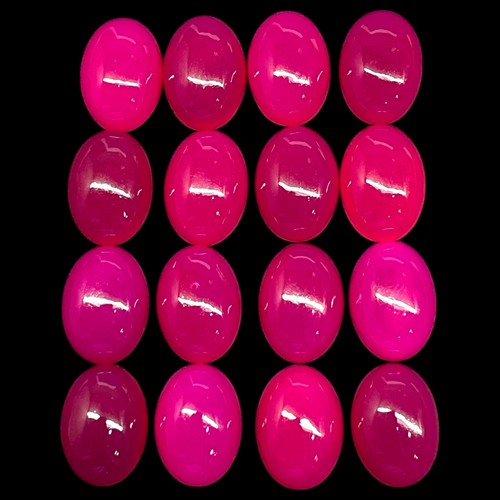 16 Pcs De Chalcedoine Rose Naturelle Cabochon Ovale 14x10mm Gemmes En Gros - Picture 2 of 9