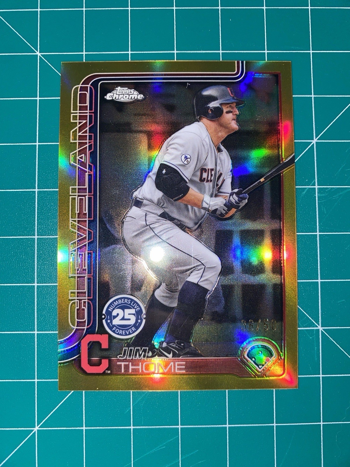 Jim Thome 2025 Topps Chrome Numbers Live Forever Gold Refractor #NLF-3 /50