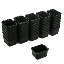 50-Pack - Black Cage Cups hold 1 Pint / 16 fl oz to Hang Feed  Water for Pet