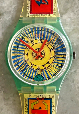 Swatch Watch - GG140 - CHEICK NADRO by Frederic Bruly Boliabre Swatch CHEICK NADRO by Frédéric Bruly Bouabré (GG140  main image 3