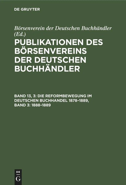 BöRsenverein Der Deutschen BuchhäNdler | Die Reformbewegung Im Deutschen...-image