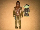 Vintage Star Wars CHEWBACCA and Yoda 1977 Action Figure Original Kenner