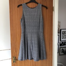 Gap Purple Sleeveless Dress White Work Office Smartcasual Spring Layering M