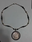 1890 Morgan Dollar VF Very Fine 90% Silver In a Sterling Silver  ( Necklace )