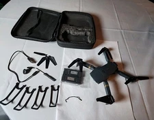 Super Endurance Foldable Quadcopter Drone W/Camera, Batteries & Case  NO REMOTE!