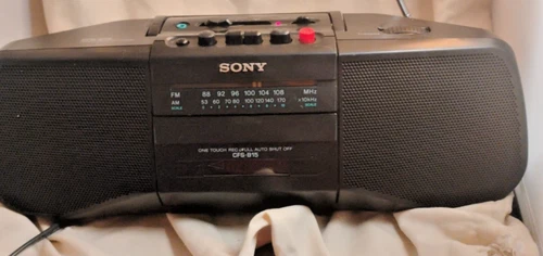 Sony CFS-B15 Boombox | AM/FM Radio Cassette Recorder | Tested Works Clean | VG+