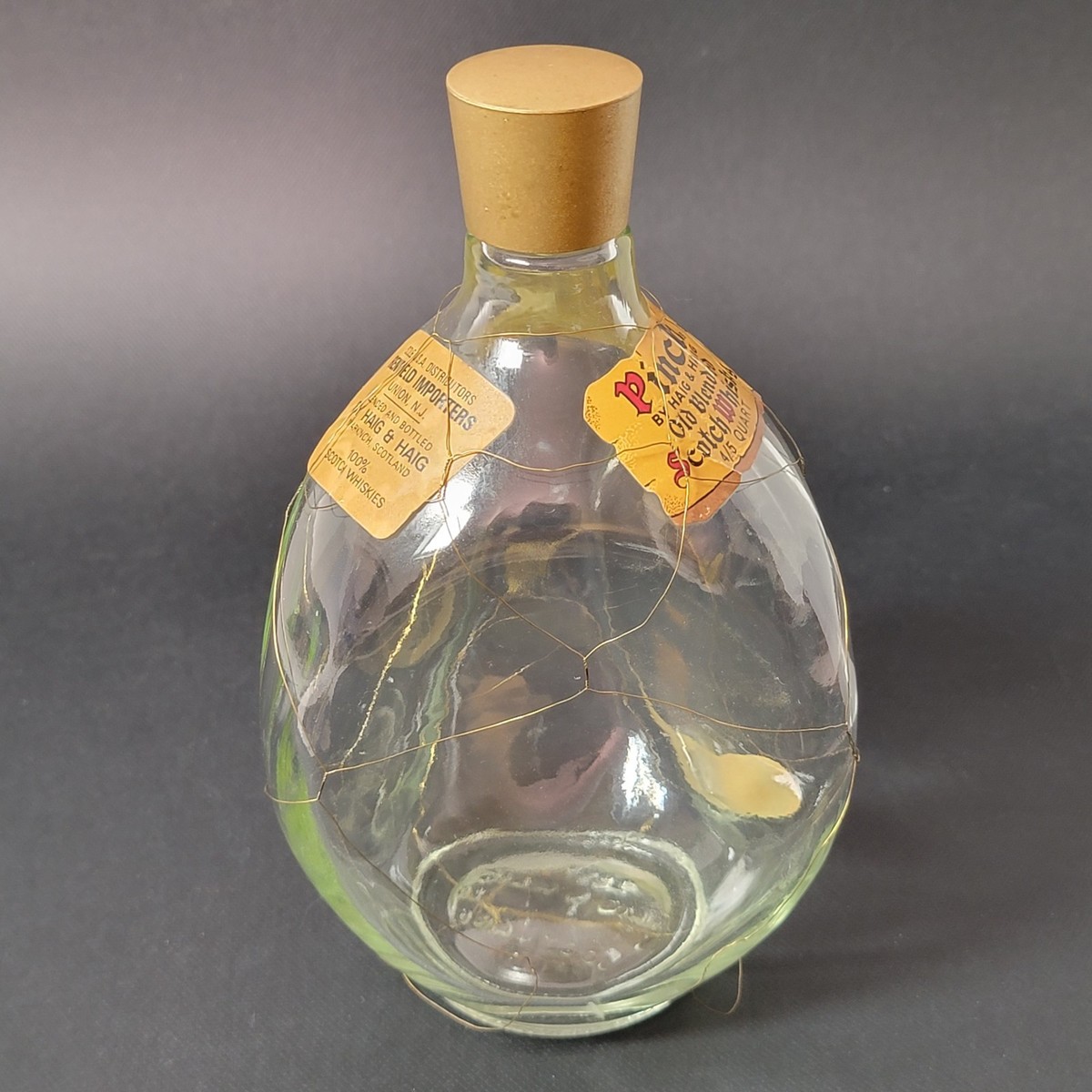 Unique Shaped Vintage Scotch Whisky Haig & Haig Pinch 12 Year Old