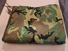 NOS Genuine US Military Issue Woodland Poncho Liner - 1991 Contract - Unissued