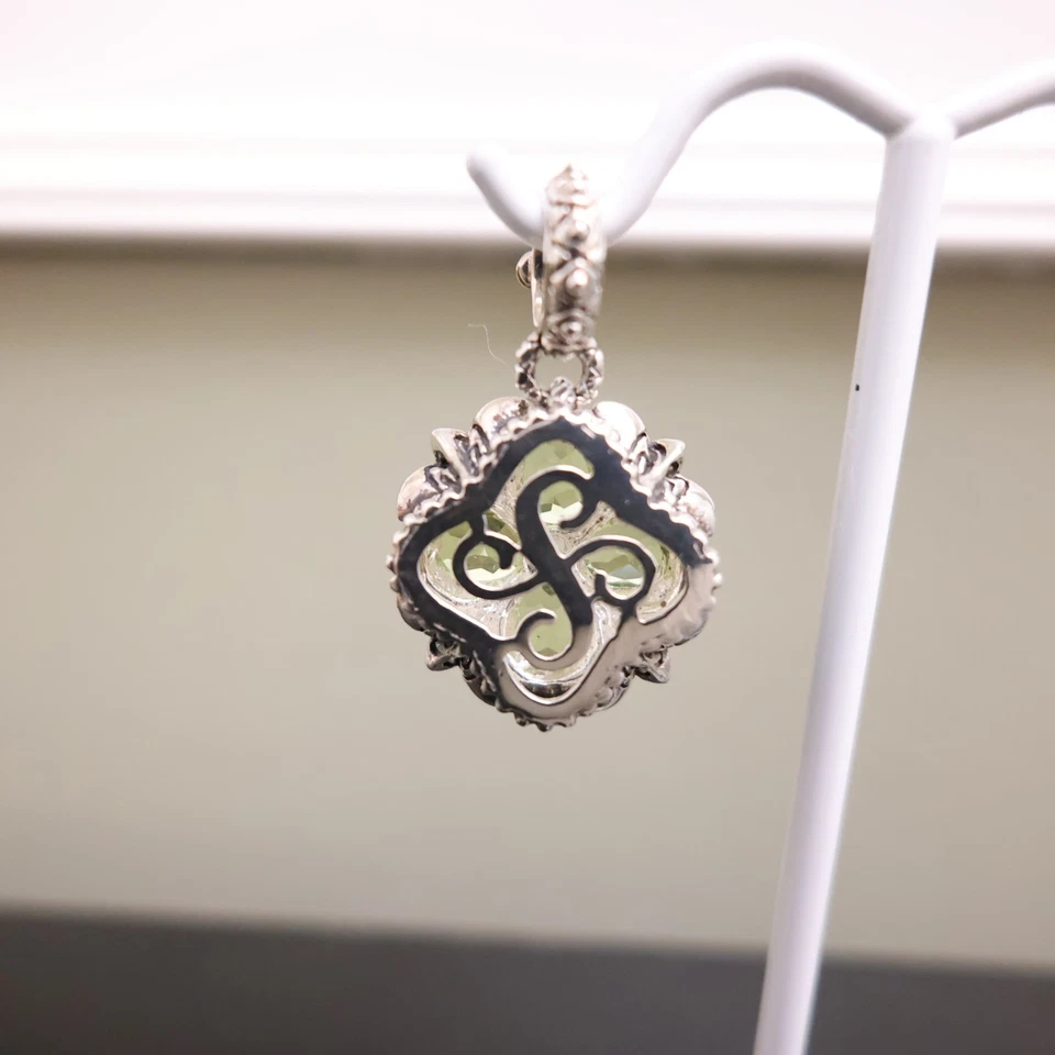 Colgante Barbara Bixby Flor Peridoto Verde Topacio Blanco Plata de Ley Oro 18K Foto 4 de 4