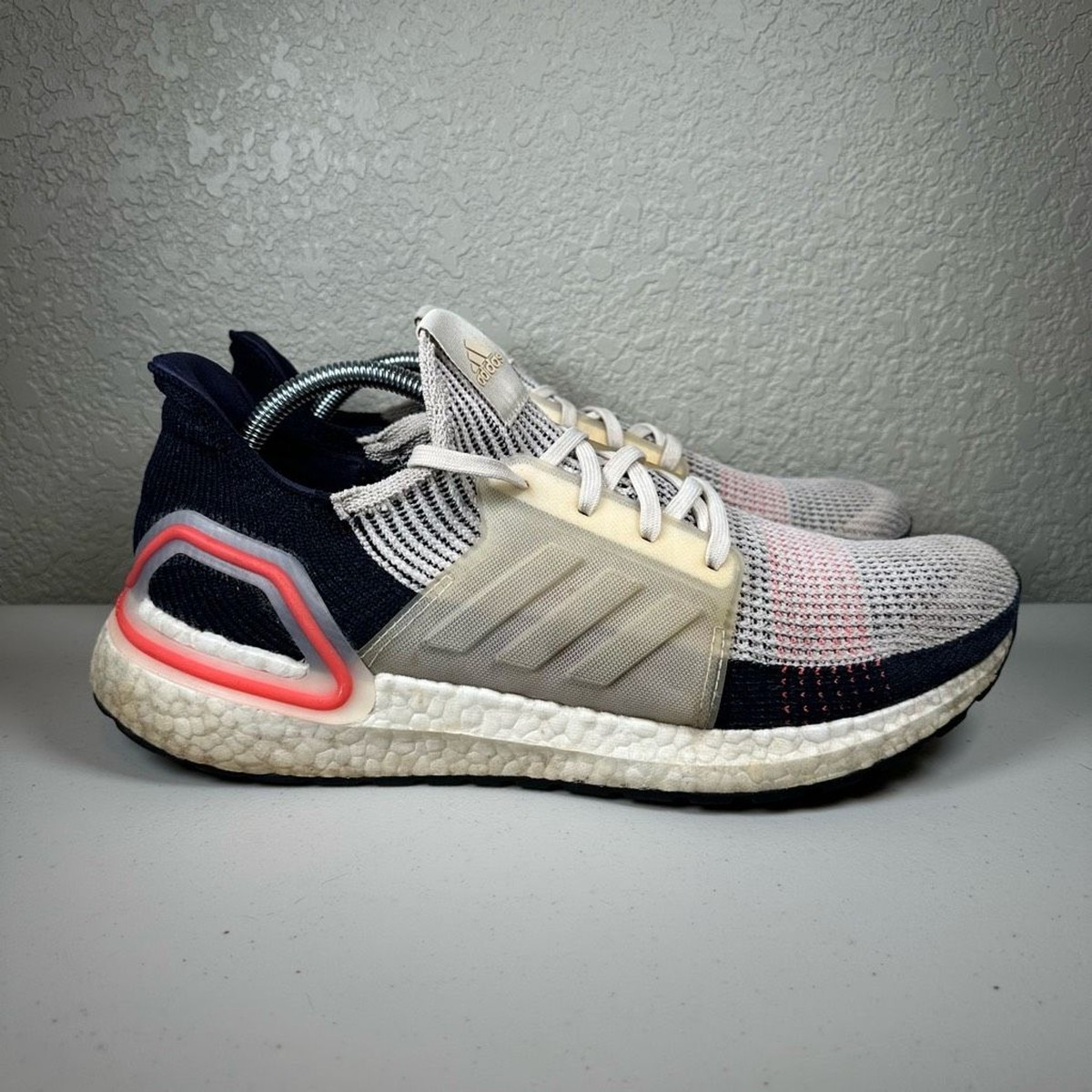 Adidas Mens Ultra Boost Athletic Shoes Clear Brown Chalk White B37705  Mesh