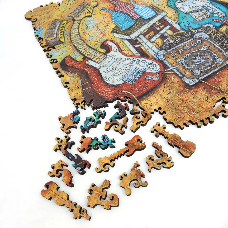 Rompecabezas de madera para adultos de FoxSmartBox - 212 piezas - botella amarilla azul Foto 4 de 4