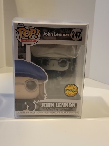 Funko Pop JOHN LENNON #247 CHASE Black & White Funko Shop Exclusive + Protector - Picture 2 of 7