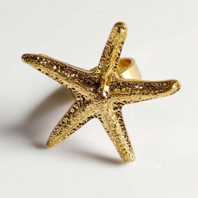 New Zara Starfish Cocktail Ring Gift Fashion Women Party Jewelry 2Sizes Chosen