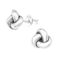 1 Paar Ohrringe Knoten Ohrstecker 925 Sterling Silber