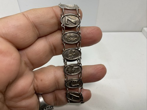 Vintage Sterling Silver 925 Flowle Filigree Bracelet Lock Need To Fix 9 Inch - Picture 11 of 13