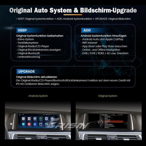 Autoradio 64GB CarPlay Android 14 BMW Serie 3 E90 E91 Serie 5 E60 E61 E63 E64 CIC DAB+4G - Foto 11 di 23