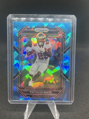 2022 Prizm Rachaad White Rookie Blue Ice /99 Tampa Bay Buccaneers #343 - Picture 3 of 3