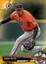 2017 Bowman Prospects Yellow #BP137 Jomar Reyes RC Baltimore Orioles