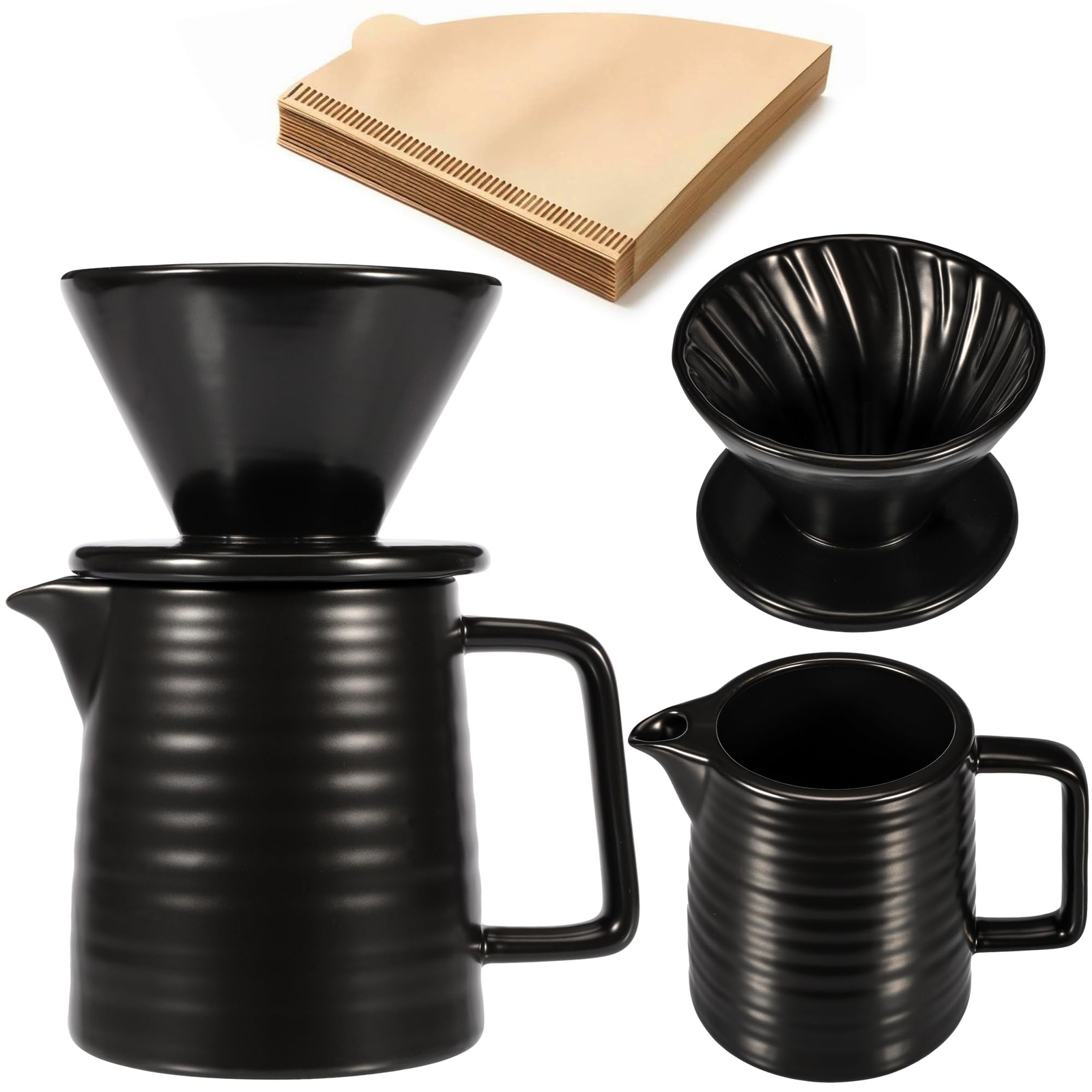 17oz Pour Over Coffee Dripper Ceramic Retain Heat With...