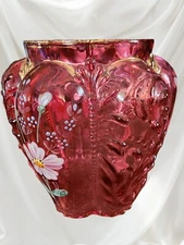 NORTHWOOD CRANBERRY PANELED SPRIG SPOONER EAPG