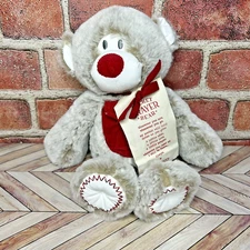 Demdaco Pocket Prayer Bear Stuffed Toy Gray Plush Blessing Corduroy Pocket SOFT