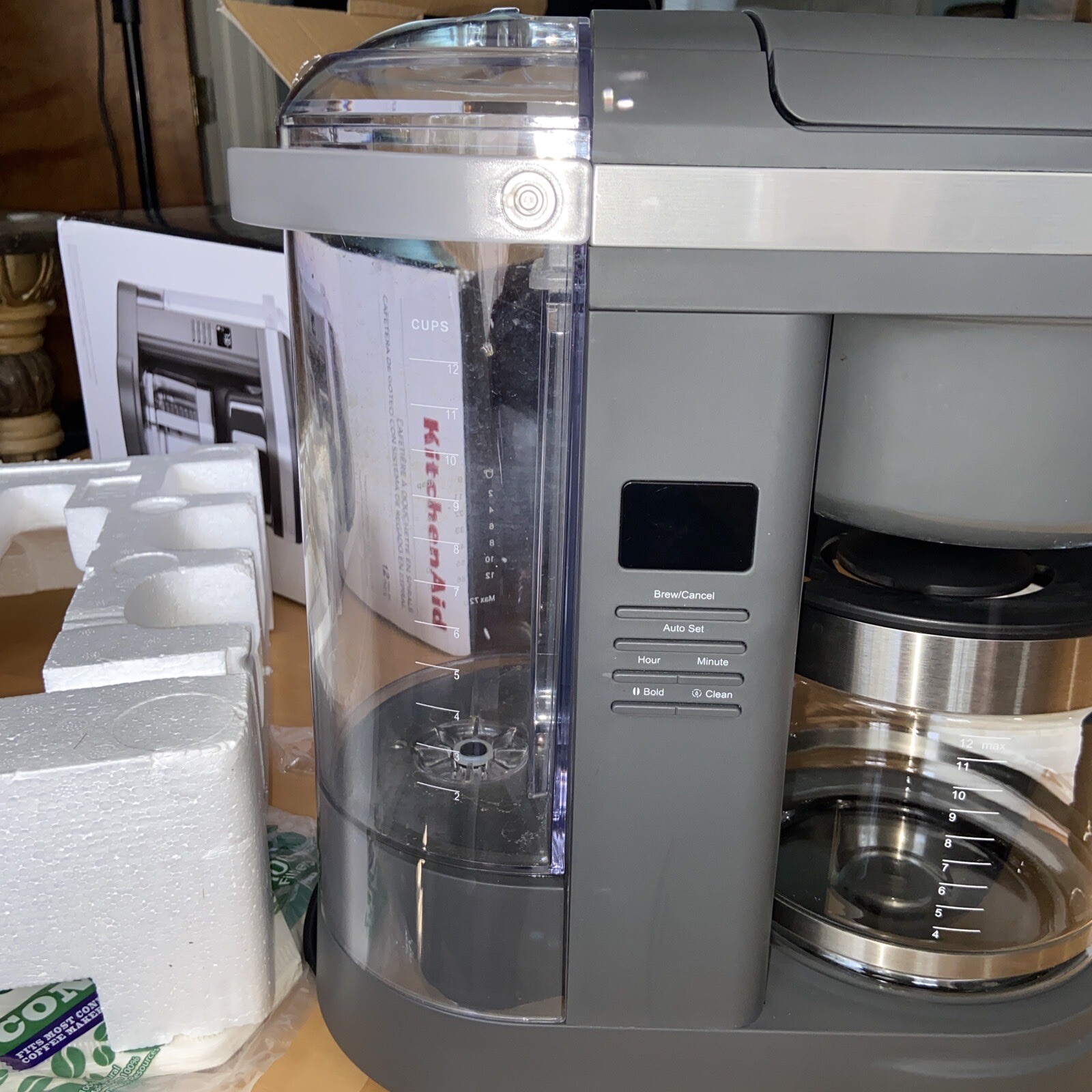 Kitchen Aid Drip Coffee Maker Spiral Showerhead 12 Cup Kcm1208DG