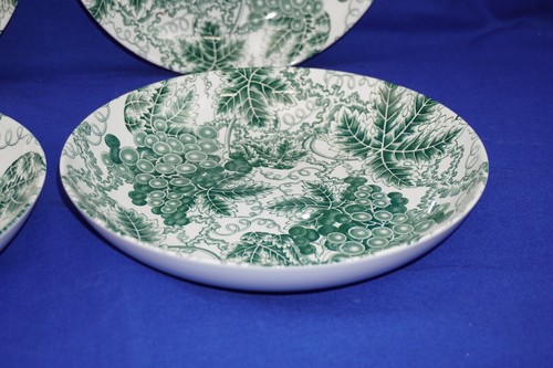 Spode Archive Grapes Green (4) Soup Bowls, 8 5/8" (B42) - Imagen 5 de 9