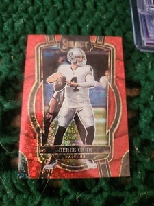 2022 Panini Select Football Red Disco Prizm Derek Carr #248