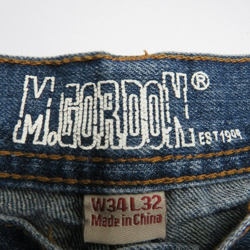 Jeans M. Gordon slim gamba dritta taglia 34 x 32 lavaggio medio blu denim - Foto 5 di 12