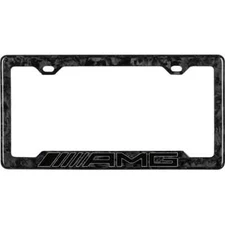 MERCEDES BENZ AMG BWW 100% REAL FORGED CARBON FIBER CAR LICENSE PLATE FRAME