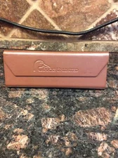 Ducks Unlimited Glasses Brown Case Embossed Triangular Leather Magnetic Flap