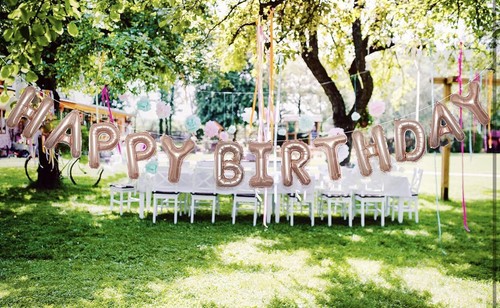 16 inch Happy Birthday Banner Foil Balloon Letter Balloons Rose Gold New Sealed - Picture 6 of 6