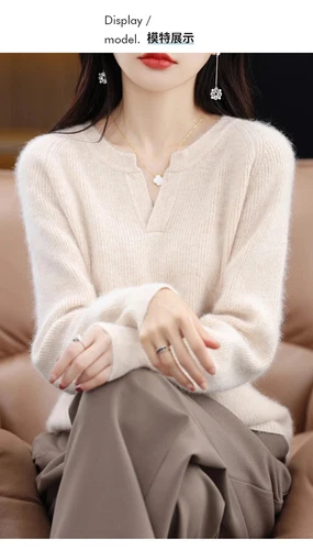 Suéter para mujer 100 % cachemir puro manga larga  - Imagen 19 de 30