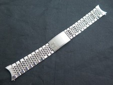 Bracciale Orologio Vintage 19mm STL Stelux Perline Qualità Riso NOS Speedmaster Anni 60