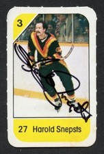 Harold Snepsts signed autograph auto 1982-83 Post Cereal NHL Hockey Card