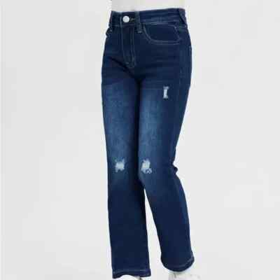 Girls Stretch Straight Leg Jeans