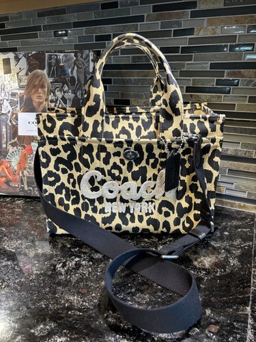Coach CP770 Cargo Tote with Leopard Print Medium Canvas Bonnie Cashin ReEdition