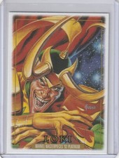 LOKI 2024 Marvel Masterpieces '92 Platinum #50 Leather Parallel Card