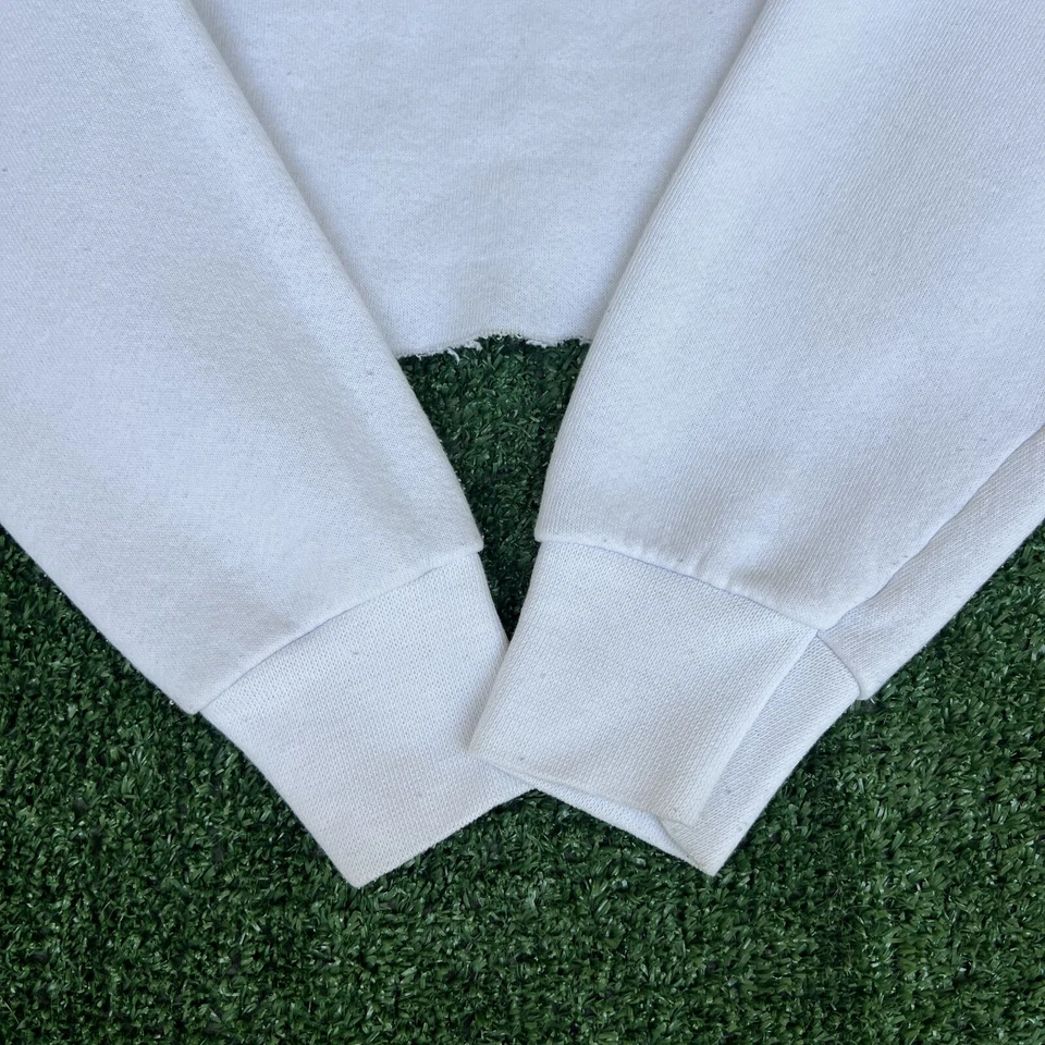 Sudadera De Colección Hard Rock Café Atlanta Para Mujer XL Blanca Cuello Redondo Recortada Años 90 Foto 2 de 4