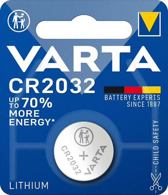 Varta CR2032 Lithium Knopfzelle Batterie 3V CR 2032 DL2032 Knopfzelle VCR2032