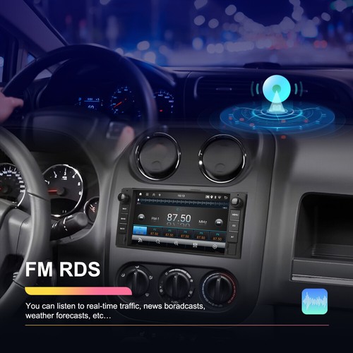 2+64GB Android 15 Autoradio GPS 7" Für Chrysler Dodge RAM Jeep Grand Wrangler JK - Bild 7 von 22