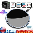 15W Wireless Fast Charger Charging Pad Dock For iPhone 18 17 16 15 14 13 Pro Max