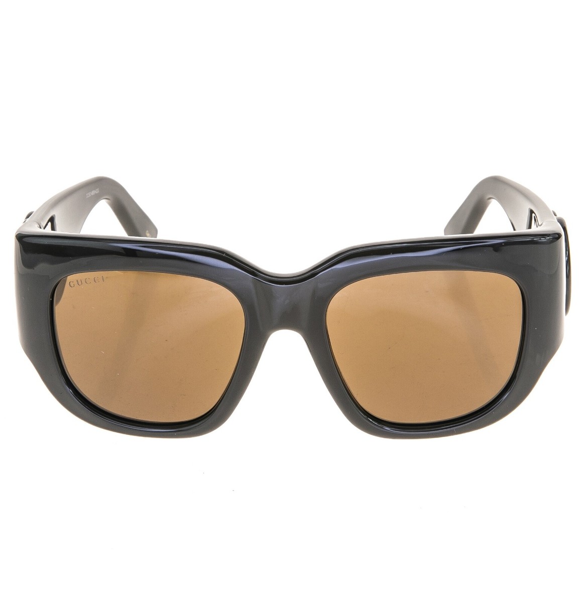 GUCCI LIDO 1545 Brown Oval Chunky Logo Gg1545S Sunglasses Summer