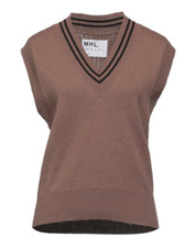MHL Margaret Howell Brown Knitted Wool Vest