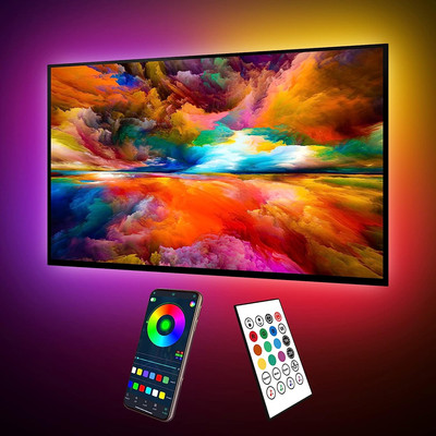 Maylit ICRGB TV LED Backlight, 18Ft Bluetooth LED Lights for TV 75-85In, USB