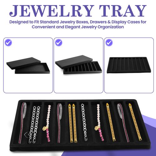 Neuartige Box 5 Packungen Schmuck Aufbewahrung Tablett Einsätze - verschiedene Größen - Organizer Pad - Bild 13 von 69