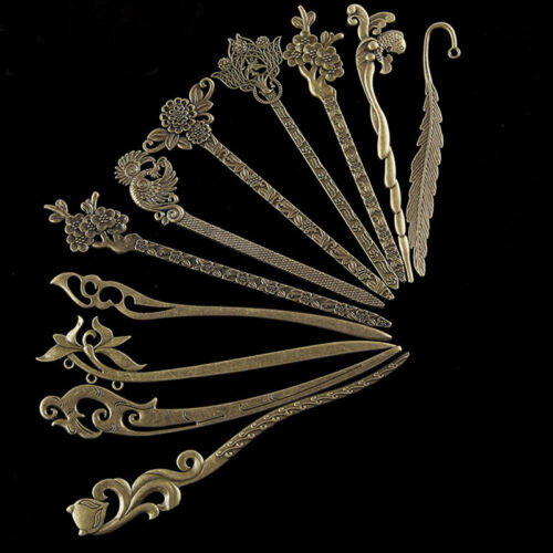 Vintage Bronze Hair Stick Chopsticks Hairpin Chignon Pin Traditional Hair Clip * - Picture 1 of 35